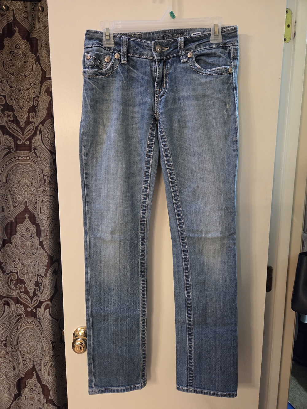 Miss Me SZ 27 Light Blue Skinny Jeans with Faded Wash